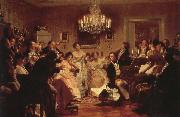 franz von schober a in  a viennese salon china oil painting artist